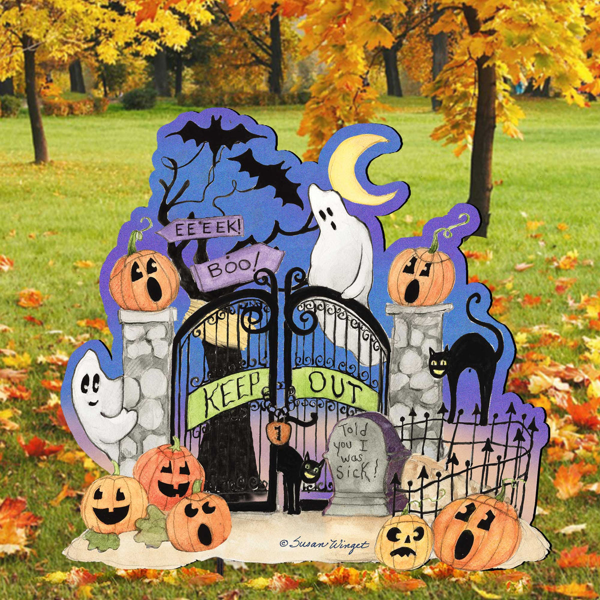 Halloween Scene Outdoor Decor