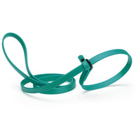 dark teal green waterproof Biothane Slip Lead leash in 5ft or 7ft and 3/8", 5/8" or 1/2" widths