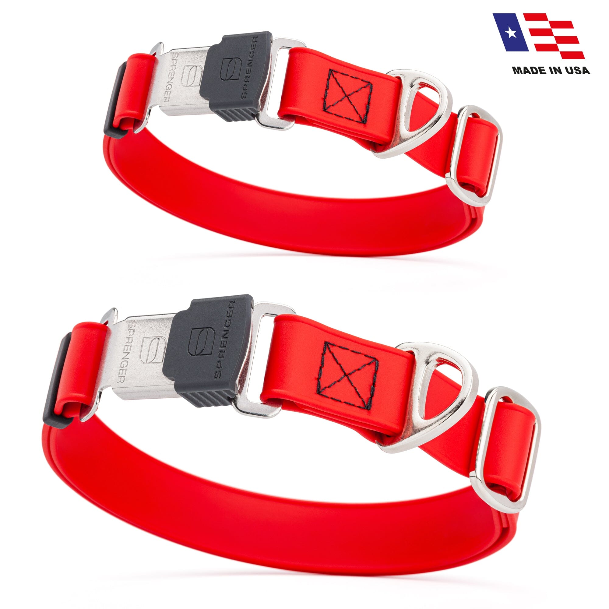 Sprenger BioThane Waterproof Dog Collar - Stainless Steel ClicLock Quick Release Buckle