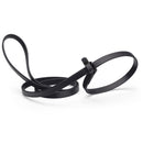 black waterproof Biothane Slip Lead leash in 5ft or 7ft and 3/8", 5/8" or 1/2" widths