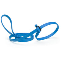 blue waterproof Biothane Slip Lead leash in 5ft or 7ft and 3/8", 5/8" or 1/2" widths