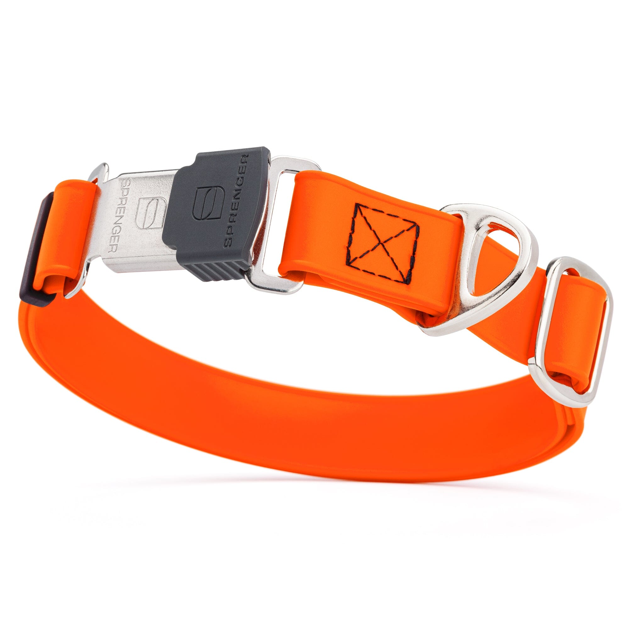 Sprenger BioThane Waterproof Dog Collar - Stainless Steel ClicLock Quick Release Buckle