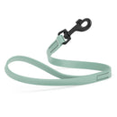 sage green SMOOTH BioThane Traffic Lead Leash with a black clip that comes in a 2 ft length and 3/4" width
