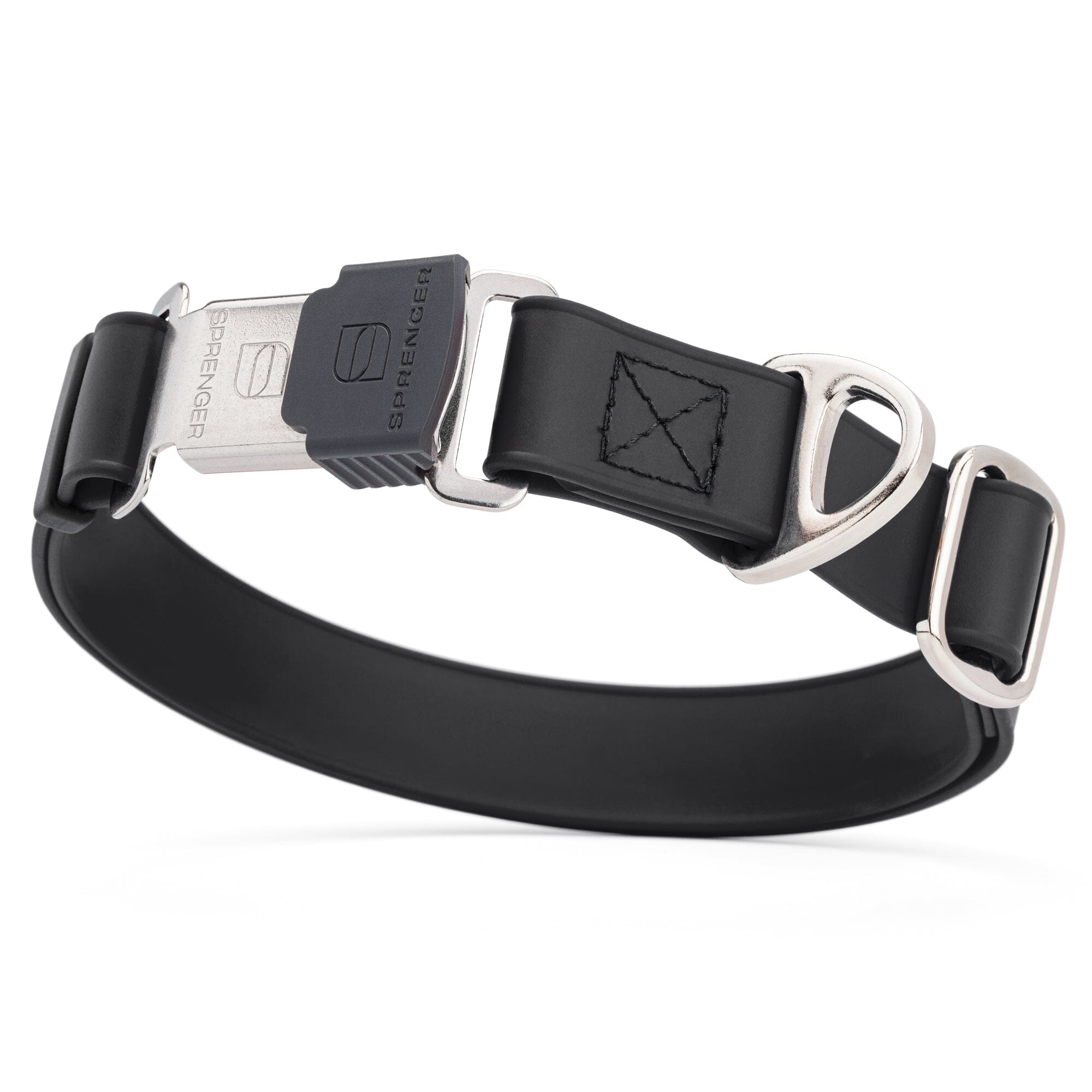 Sprenger BioThane Waterproof Dog Collar - Stainless Steel ClicLock Quick Release Buckle