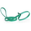 green waterproof Biothane Slip Lead leash in 5ft or 7ft and 3/8", 5/8" or 1/2" widths