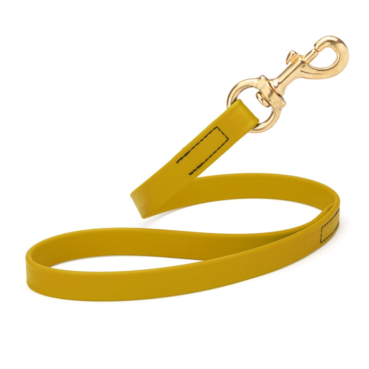 chartreuse SMOOTH BioThane Traffic Lead Leash with a brass clip that comes in a 20 inch length and 3/4" width