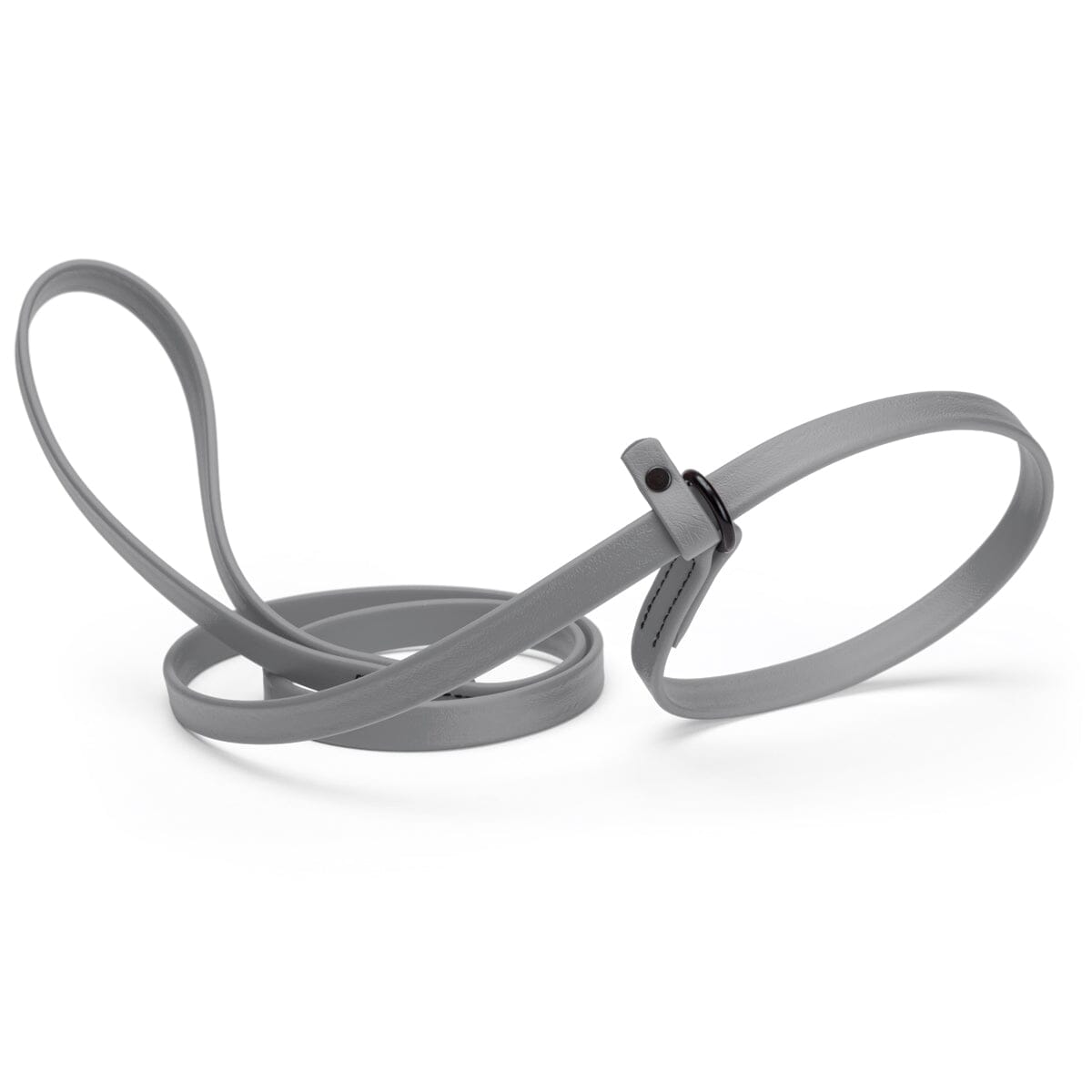 gray waterproof Biothane Slip Lead leash in 5ft or 7ft and 3/8", 5/8" or 1/2" widths