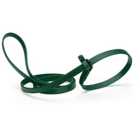 forest green waterproof Biothane Slip Lead leash in 5ft or 7ft and 3/8", 5/8" or 1/2" widths