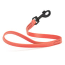 coral/terracotta SMOOTH BioThane Traffic Lead Leash with a black clip that comes in a 2 ft length and 3/4" width