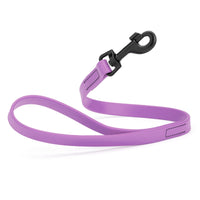 lilac purple SMOOTH BioThane Traffic Lead Leash with a black clip that comes in a 2 ft length and 3/4" width