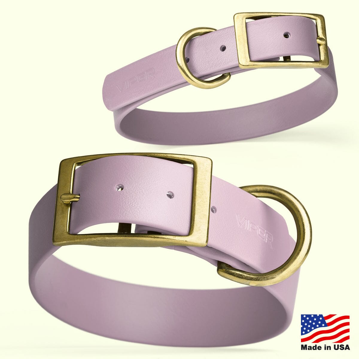 Brass: XXL (24-28"long, 1.5"wide) Biothane Collar