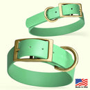 Brass: MEDIUM (15-18"long, 3/4"wide) Biothane Collar