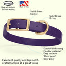 Brass: MEDIUM (15-18"long, 3/4"wide) Biothane Collar