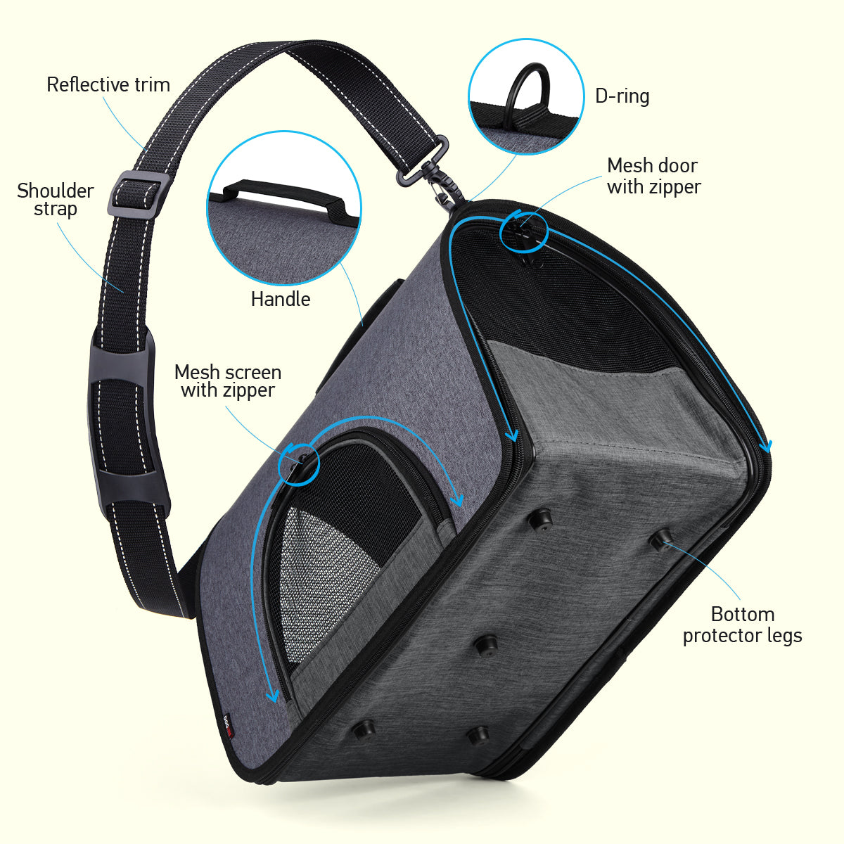 Dual Color Collapsible Pet Carrier - Airline Approved