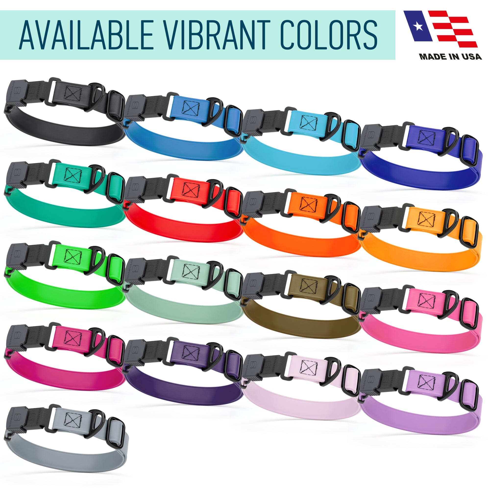 Sprenger BioThane Waterproof Dog Collar - Stainless Steel ClicLock Quick Release Buckle