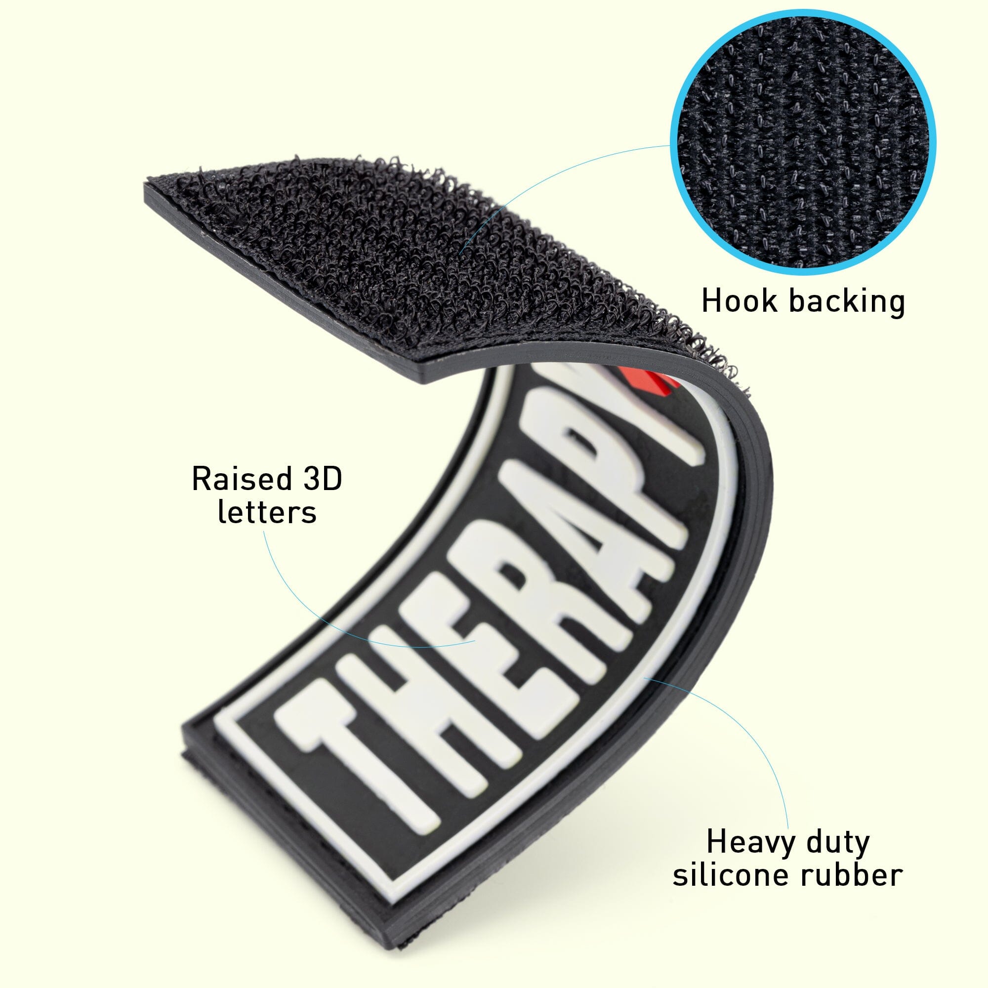 3D Rubber Patches for Dog Harness or Vest