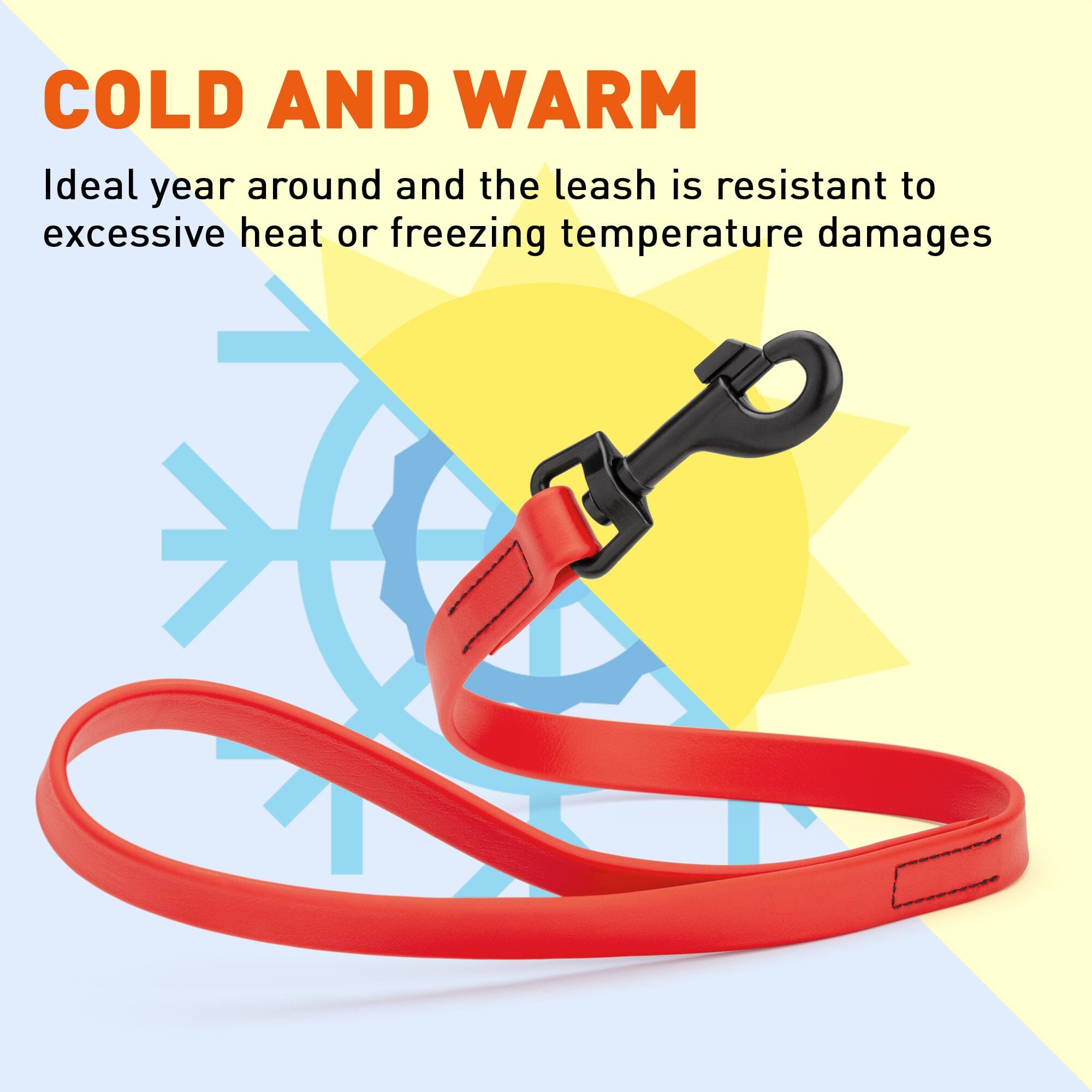 Black Clip - SMOOTH BioThane Traffic Lead: 2 ft; 3/4" width