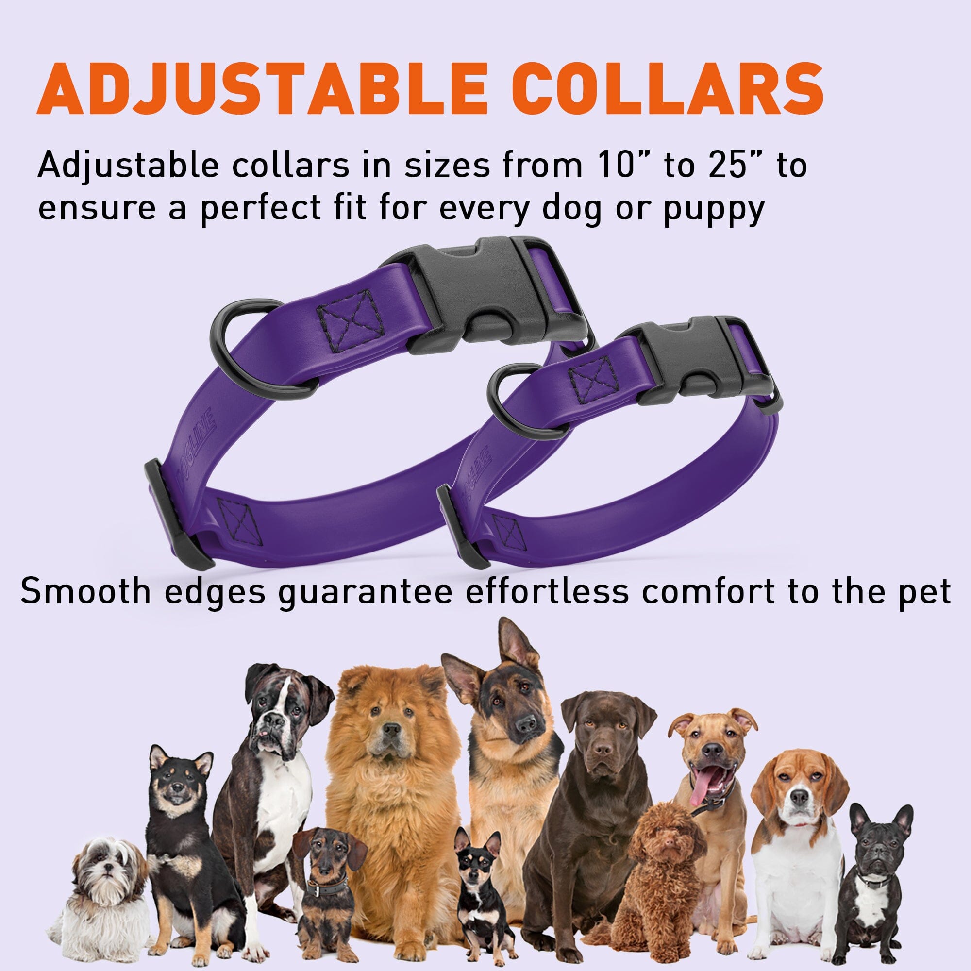 Biothane Waterproof Dog Collar - Plastic Quick Release Buckle