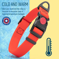 Waterproof Dog Collar with Safety Lock Buckle