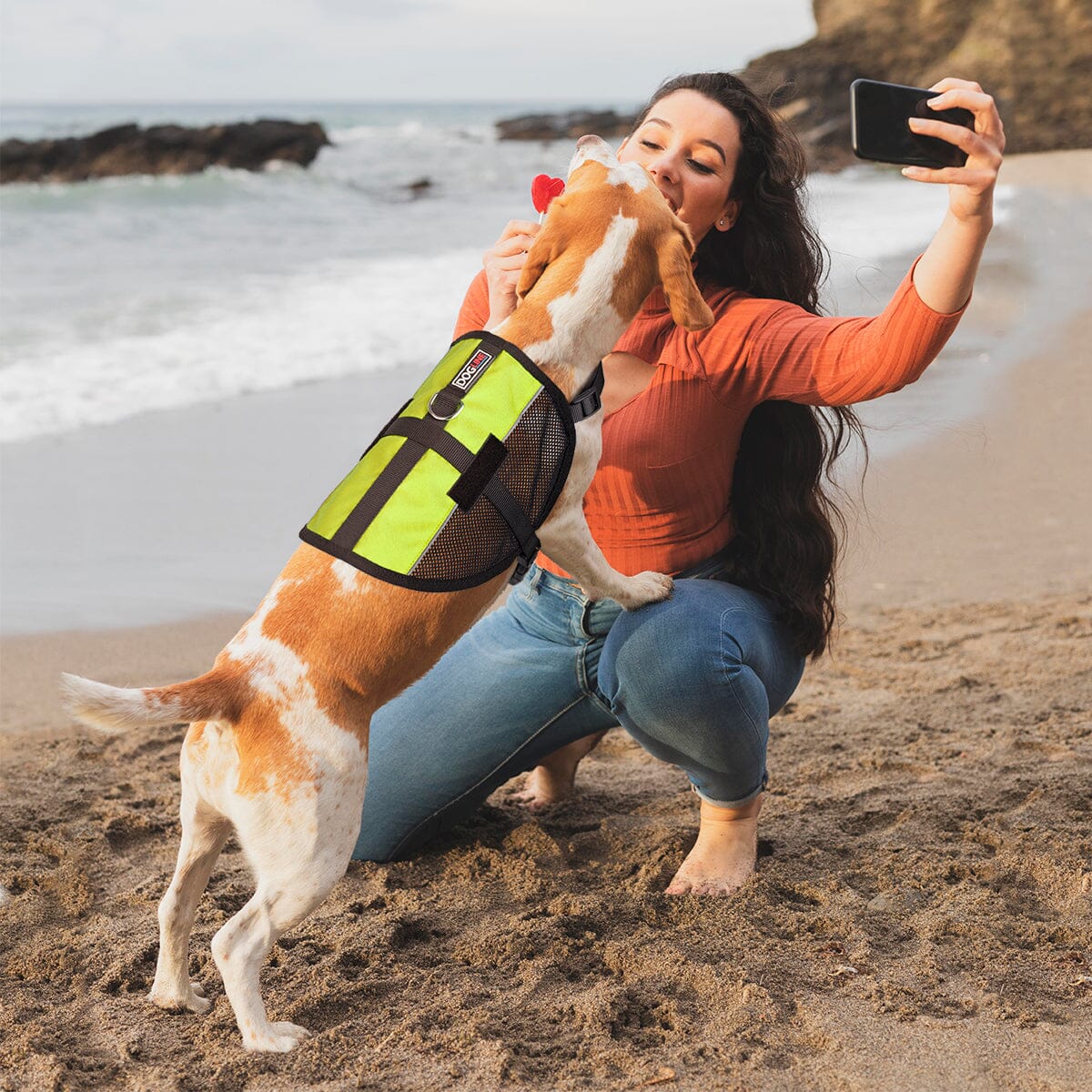 MaxAire Mesh Dog Vest Harness - 2 Hook & Loop Patch Fasteners