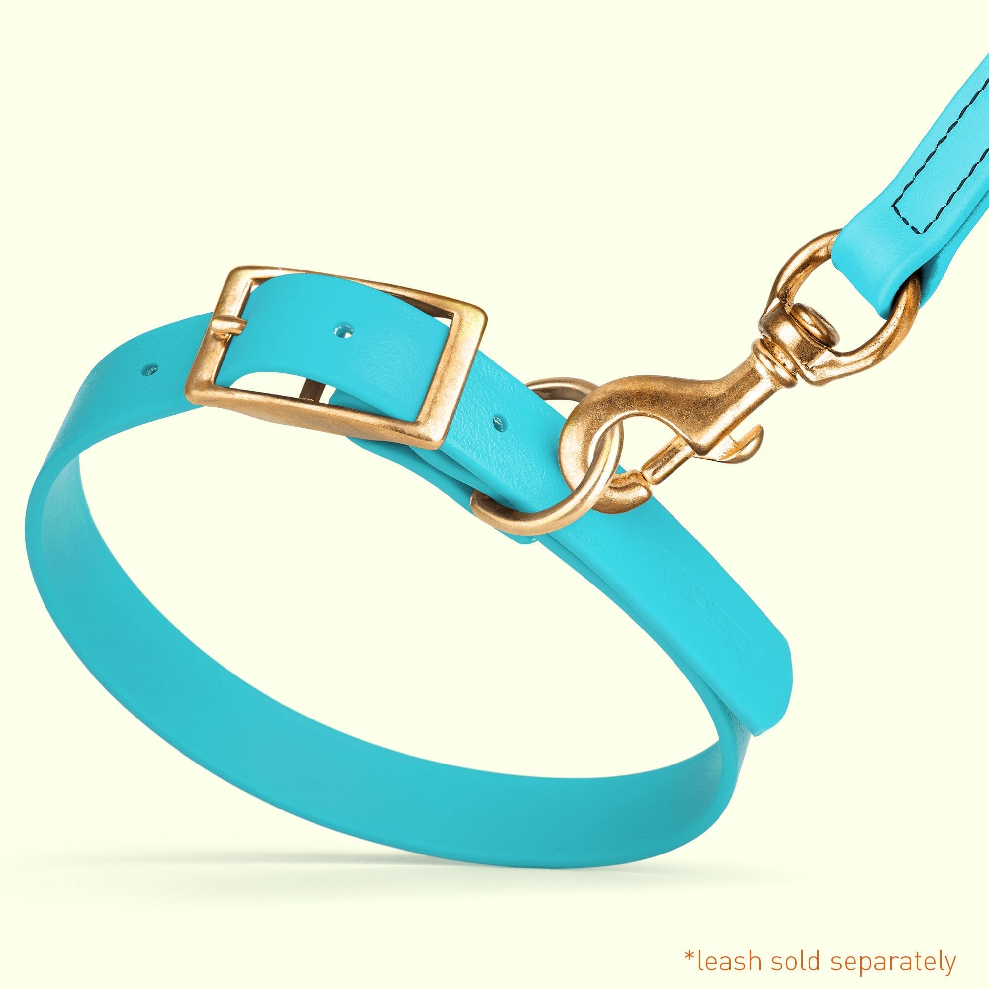 Brass: LARGE (18-22"long, 1"wide) Biothane Collar