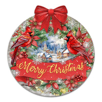 Merry Christmas & Cardinals Welcome Wreath