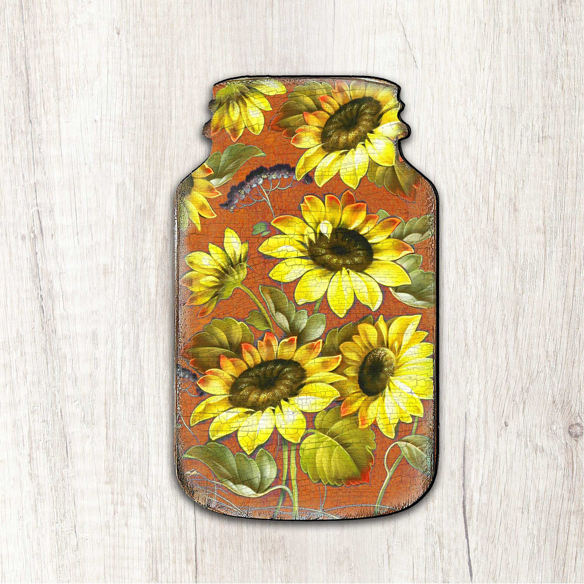 Sunflower Mason Jar Door Decor