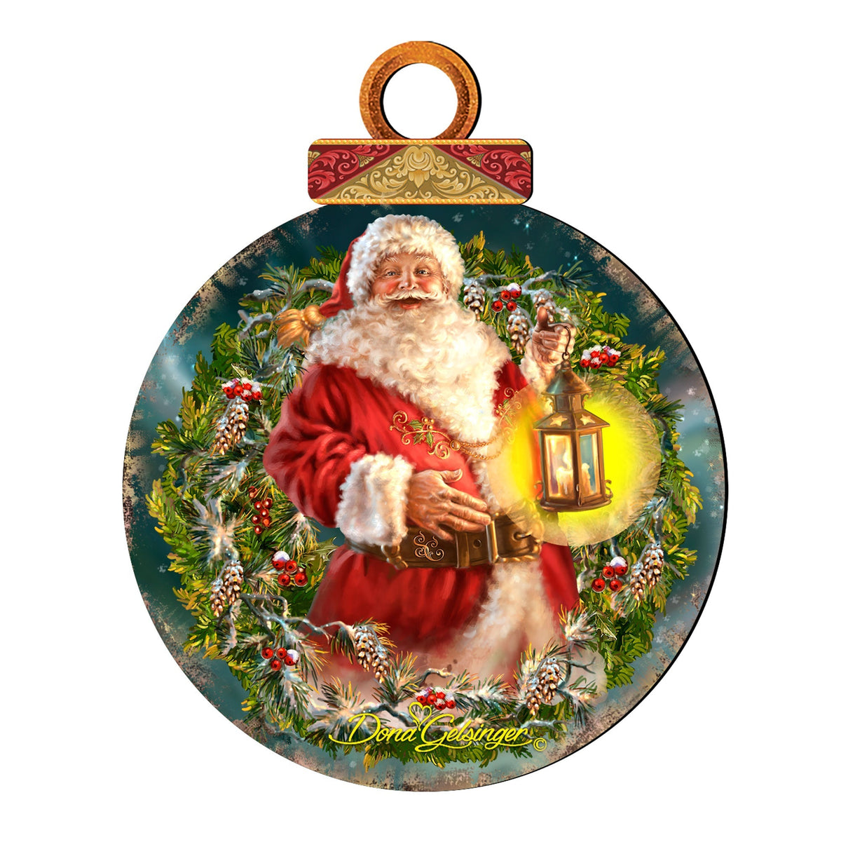 Vintage Santa Christmas Door Decor