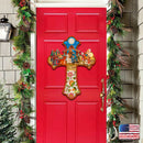 Christian Cross w/Nativity Door Hanger