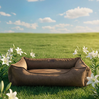 Cotton Sleeper Dog Bed in Brown - Chester & Lee