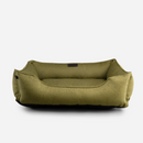 Cotton Sleeper Dog Bed in Olive - Chester & Lee