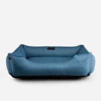 Cotton Sleeper Dog Bed in Denim - Chester & Lee