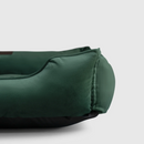 Classic Velvet Sleeper Dog Bed in Green - Chester & Lee