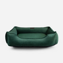 Classic Velvet Sleeper Dog Bed in Green - Chester & Lee
