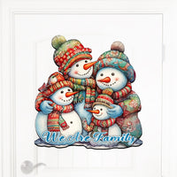 Snowman Family Holiday Door Decor