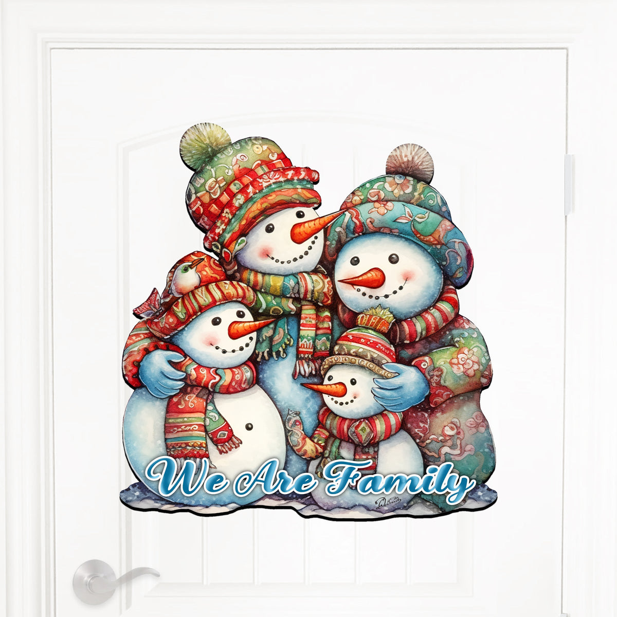 Snowman Family Holiday Door Decor