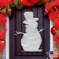 Rustic Snowman Door Decor