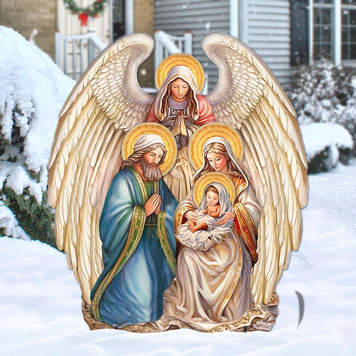 Angel Nativity Outdoor Lawn Art