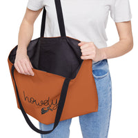 Howdy Tote Bag in Rust