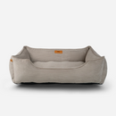 Fancy Corduroy Sleeper Dog Bed in Taupe - Chester & Lee