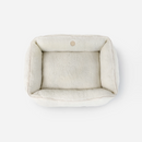 Furry Sleeper Dog Bed in Beige - Chester & Lee
