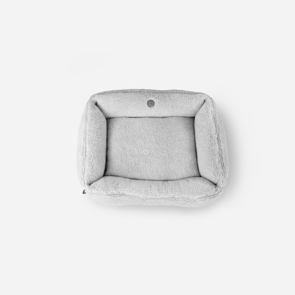 Furry Sleeper Dog Bed in Gray - Chester & Lee