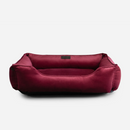 Vibrant Velvet Sleeper Dog Bed in Wine - Chester & Lee
