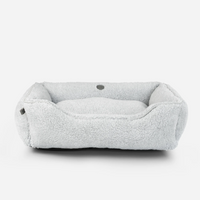 Furry Sleeper Dog Bed in Gray - Chester & Lee