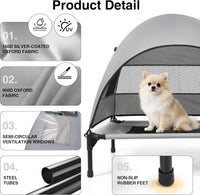Outdoor Dog Cot and Shade Canopy