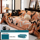 Premium Chenille Fabric Dark Green Couch Cover - All-Season Protector