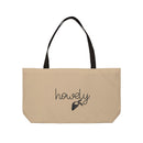 Howdy Tote Bag in Pastel Grey