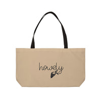 Howdy Tote Bag in Pastel Grey