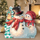 Vintage Snowman & Snowlady Lawn Art