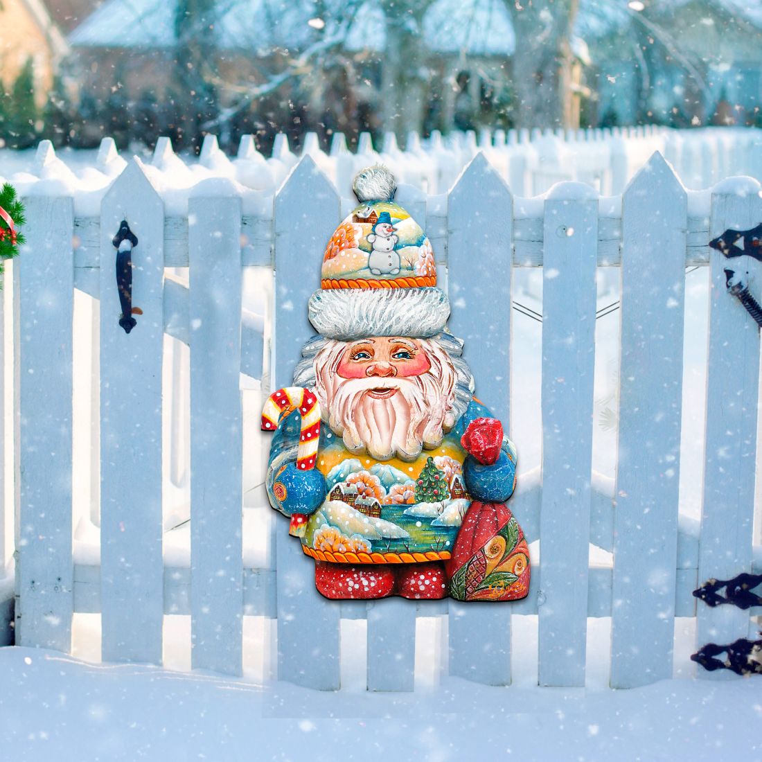 Christmas Gnome Santa Clause & Candy Cane Door Hanger